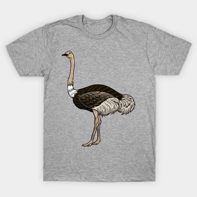 Ostrich T-Shirt by Sticker Steve